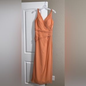 Peach bridesmaids dress, size 14